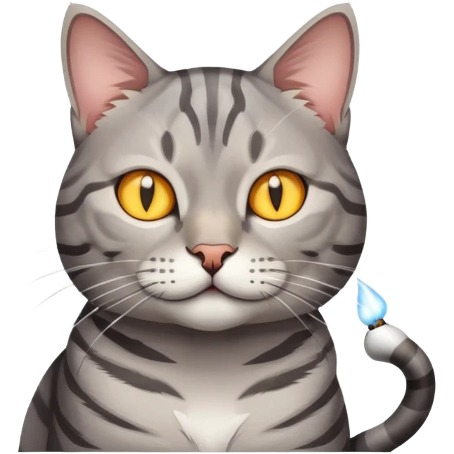 a cat with a joint emoji