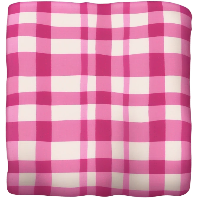 Pink plaid blanket emoji