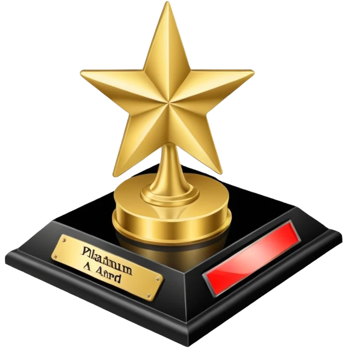 A platinum music award plaque emoji