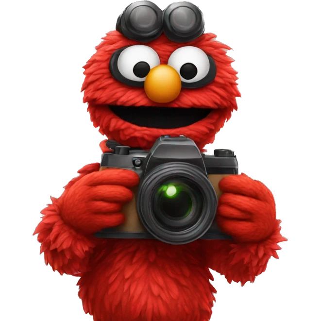 elmo with camera emoji
