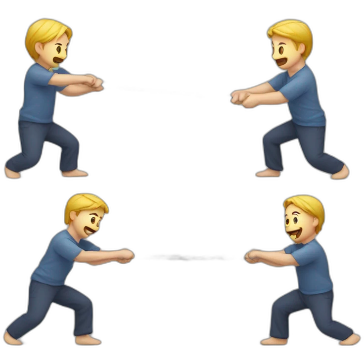 Men playing tug of war emoji
