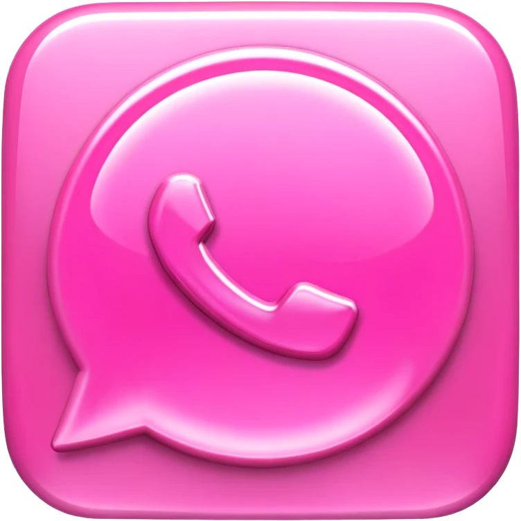 Pink Whatsapp logo emoji