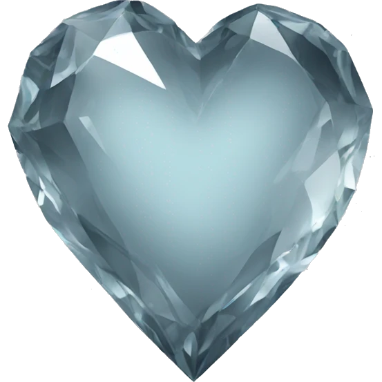 grey crystal heart emoji