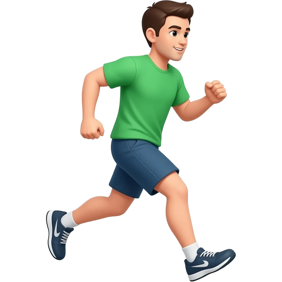 MAN RUN IN GREEN T-SHIRT emoji