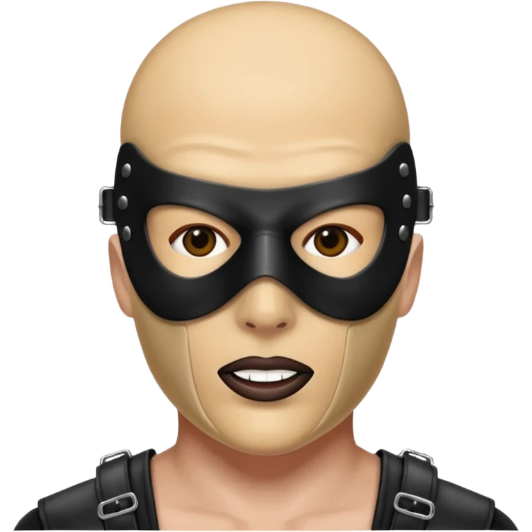 bdsm slave leather mask fullhead emoji