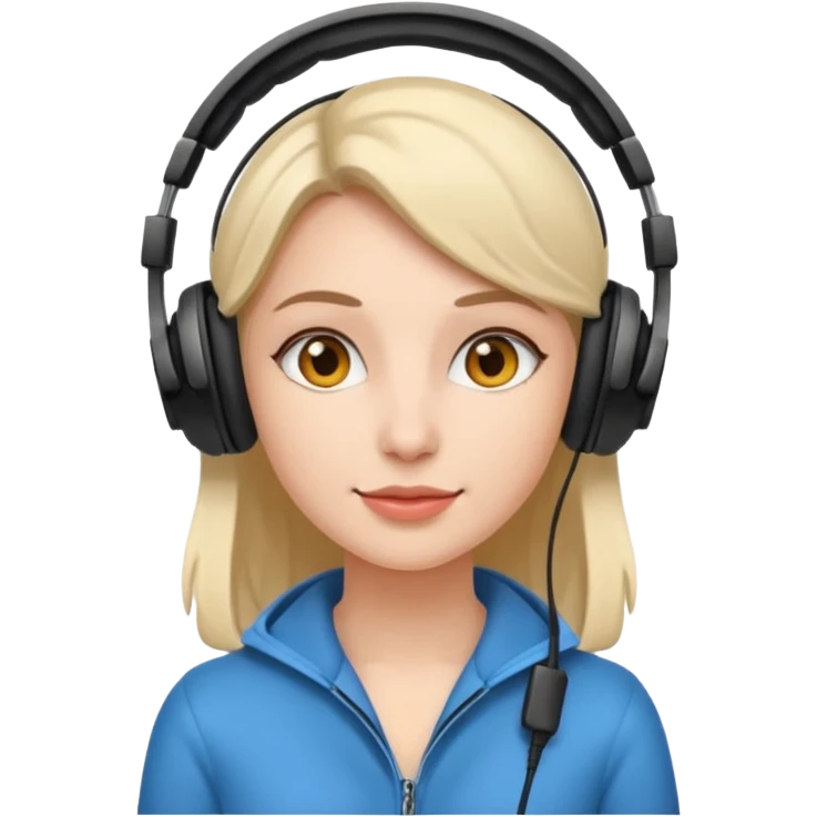 woman with on-ear headphones emoji