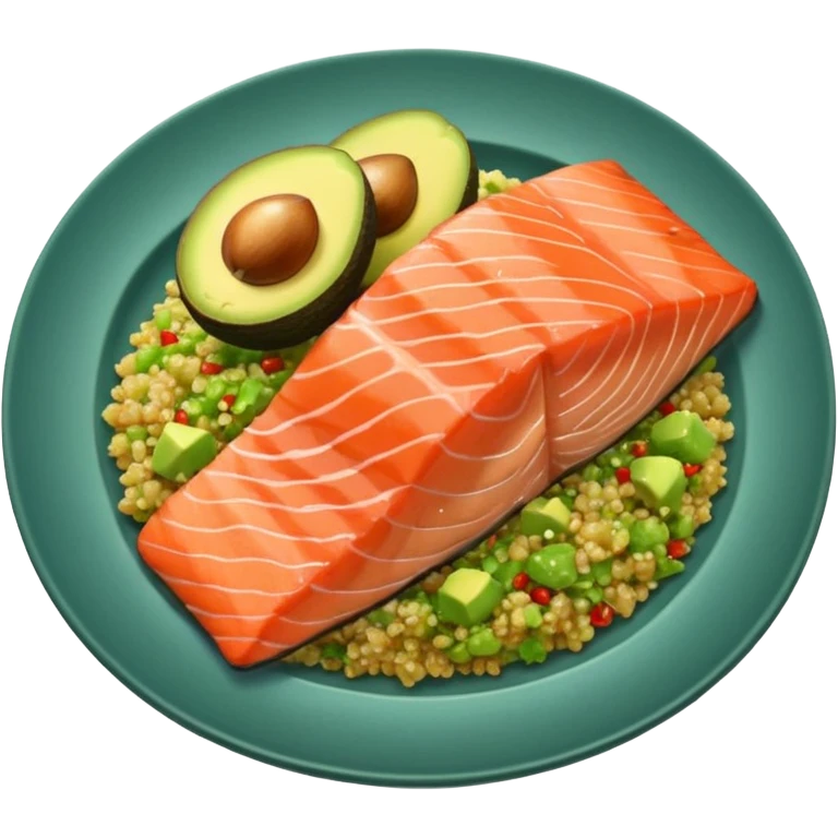 Salmon with Quinoa and Avocado emoji