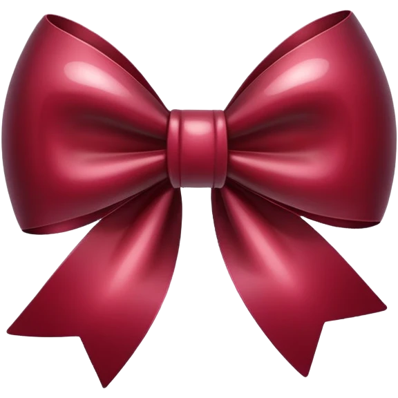 Red wine bow  emoji