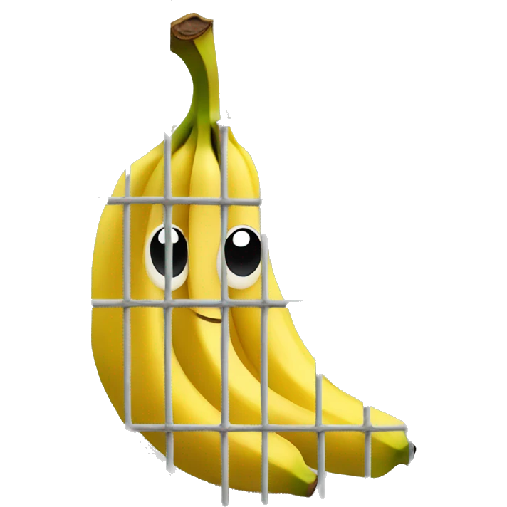 Banana inside cage emoji