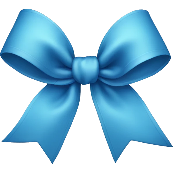 blue bow emoji