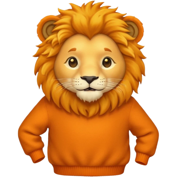 lion wearing jumper emoji