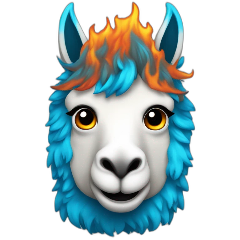 llama de fuego color azul emoji