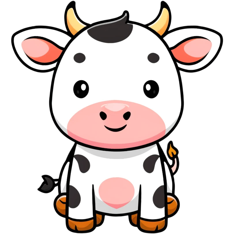 Heart with cow spots and little cow horns emoji