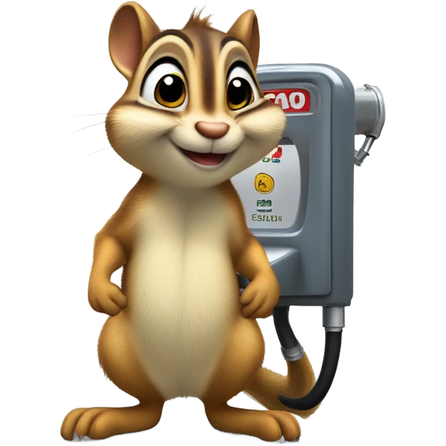 Chipmunk at a gas pump emoji