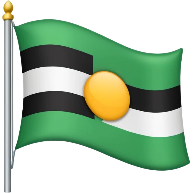 I want a flag as a emoji its made by three colours white green and black emoji