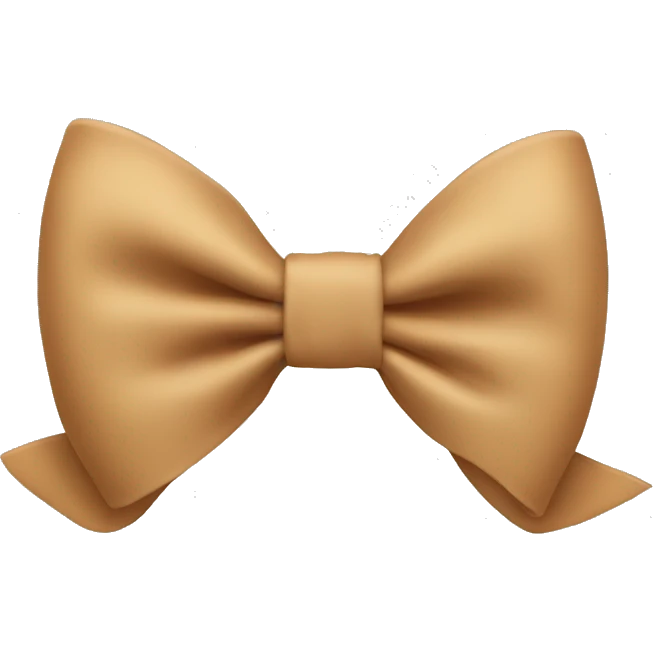 Tan bow emoji