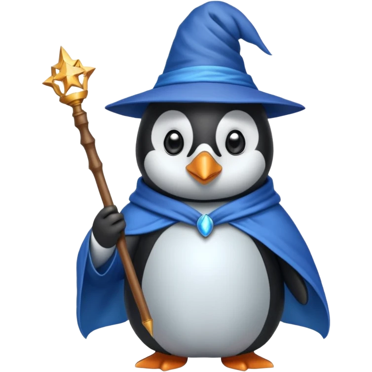 Penguin Wizard emoji