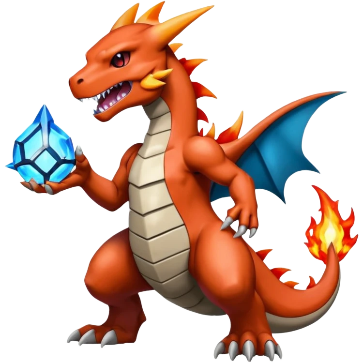 Futuristic Marowak-Charizard-Charmeleon-Duskull-Darkdramon-fusion emoji