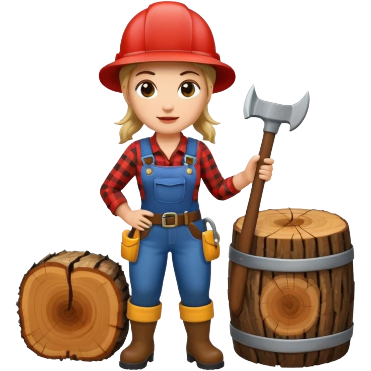 lumberjack woman emoji
