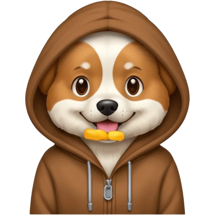 dog wearing hoodie emoji