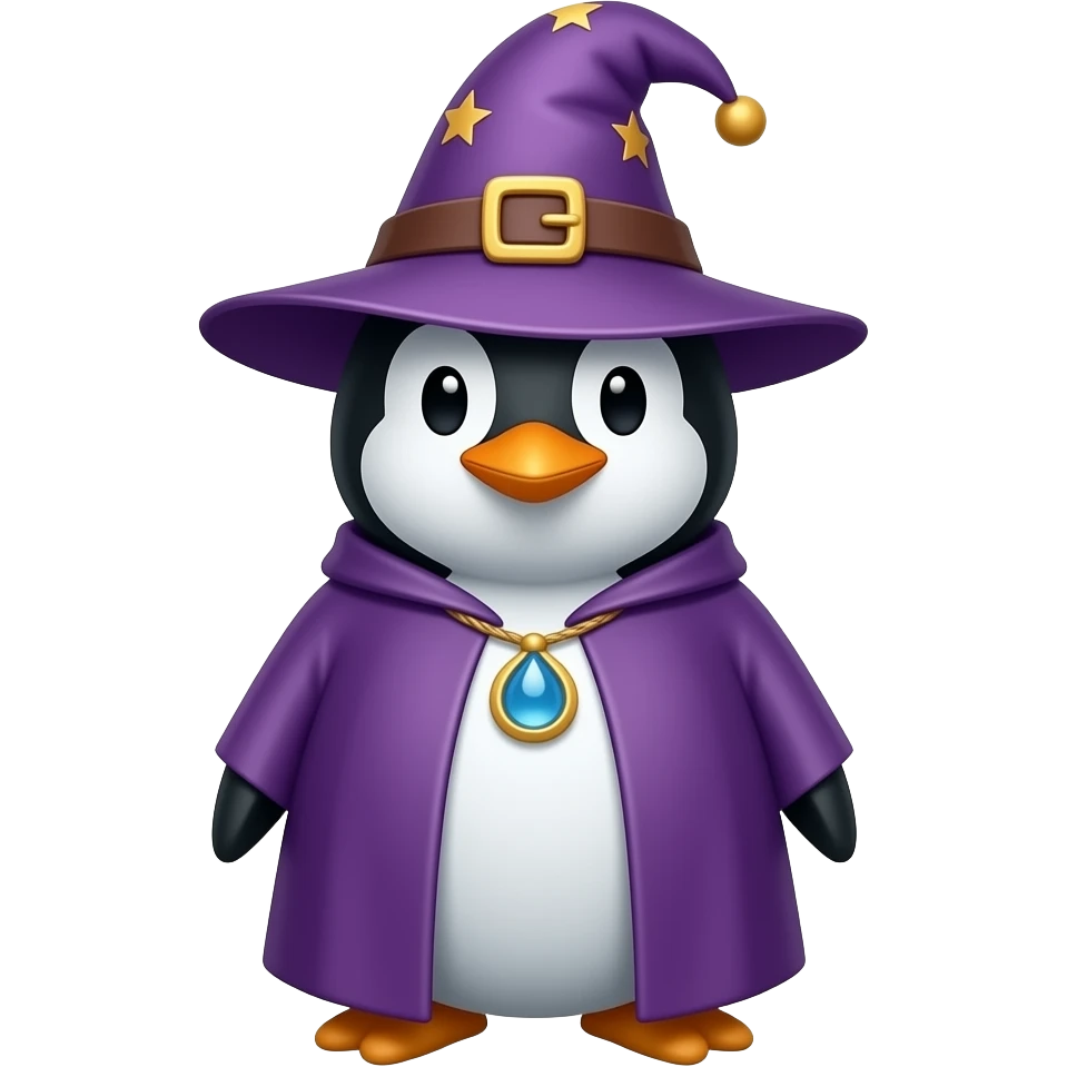 Penguin Wizard emoji