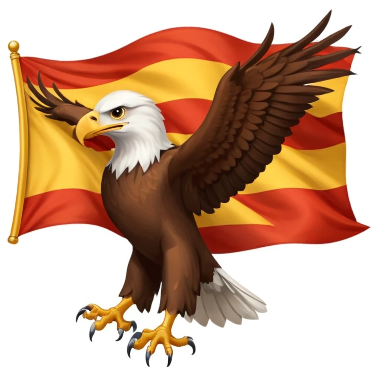 An eagle in the center of the Spanish flag  emoji