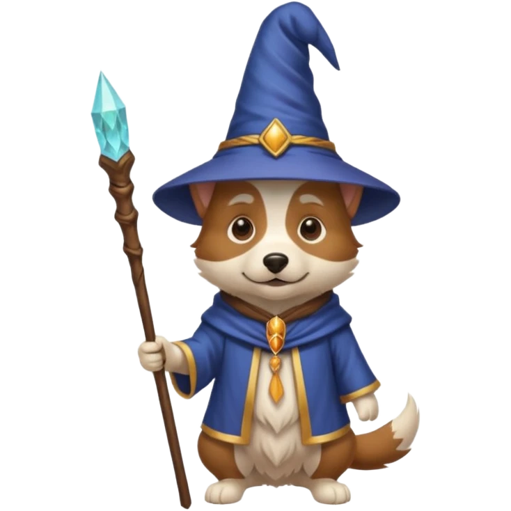 Dog wizard emoji