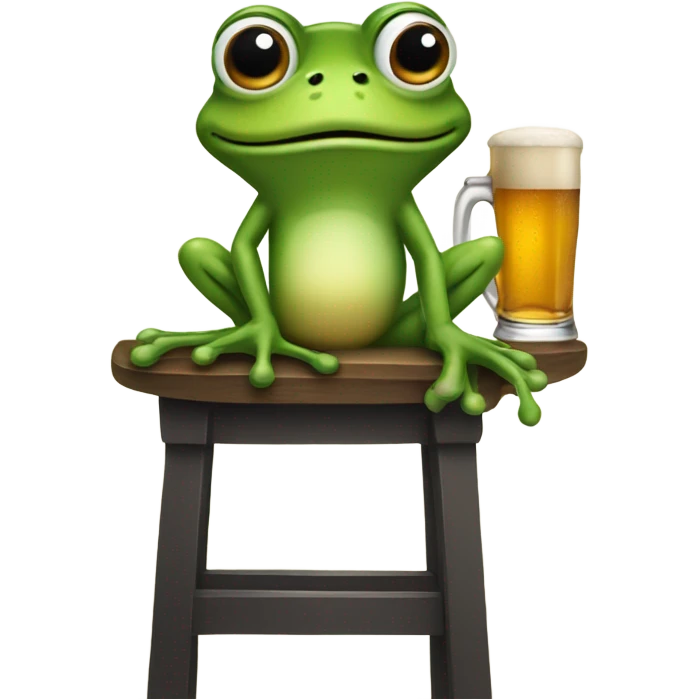 frog drinking beer  emoji