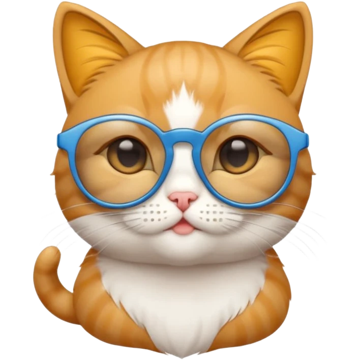 Chat mignon avec des lunettes de soleil  emoji