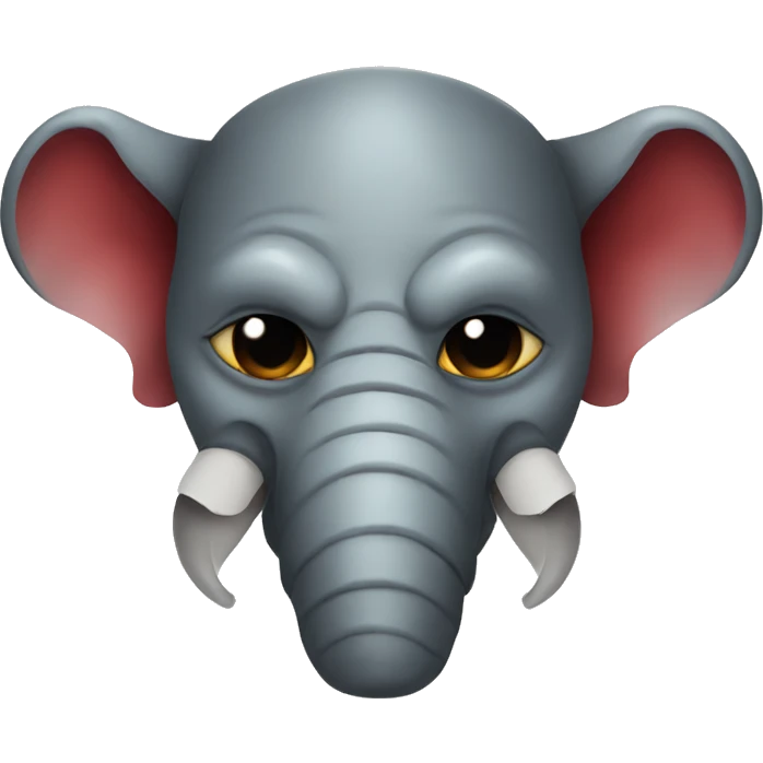 Elephant as Oni mask emoji