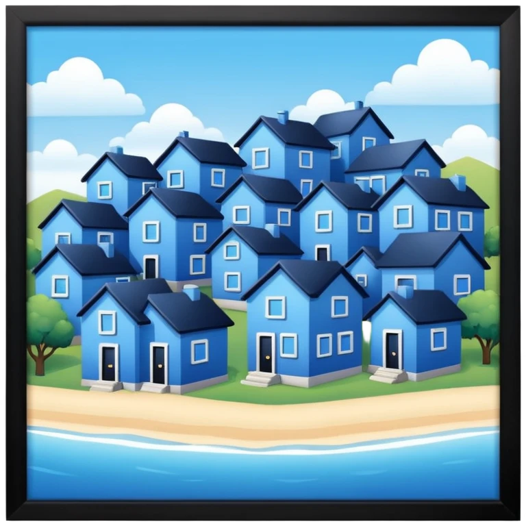 Casas azules emoji