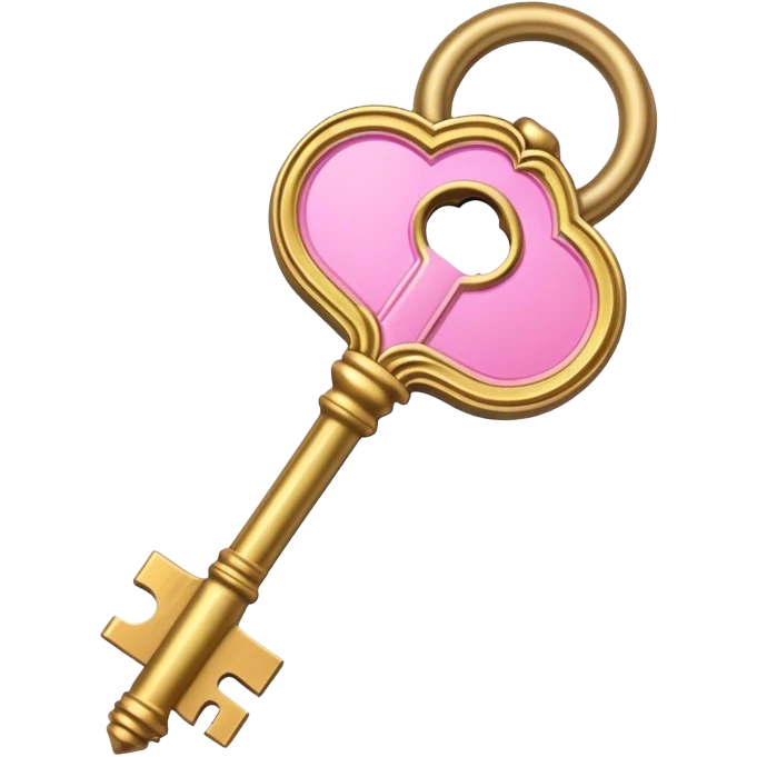 gold pink antique key  emoji