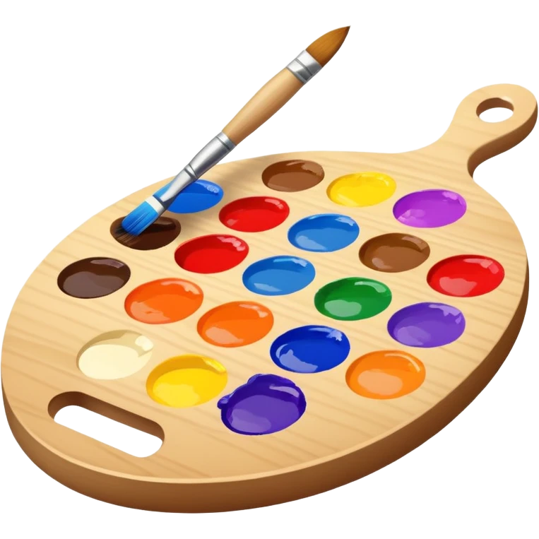 paint palette and brush emoji