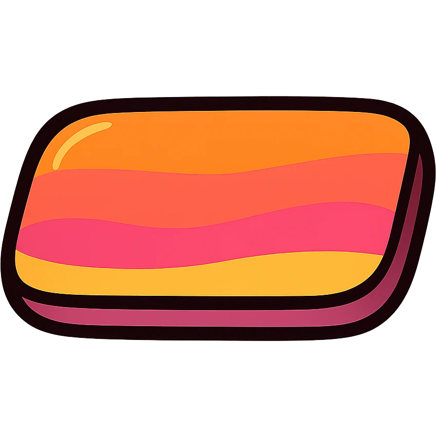 dash symbol in sunset-inspired summer colors, warm gradient, modern and smooth emoji