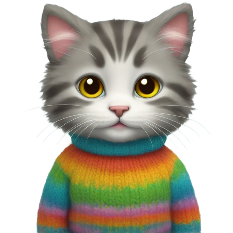 a kitten in a sweater emoji