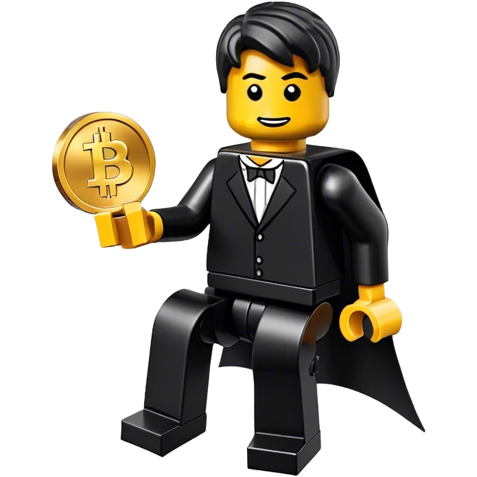 lego homme vêtement noir bitcoin emoji