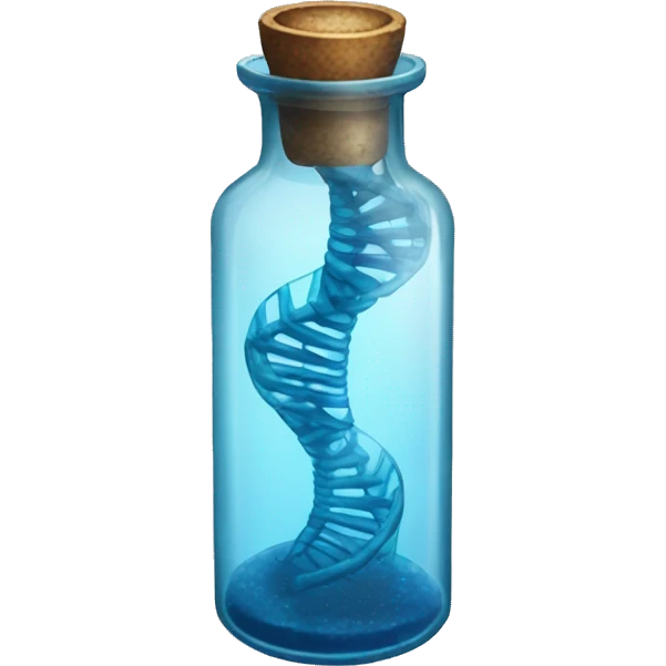 Vial with blue double helix inside from resident evil  emoji
