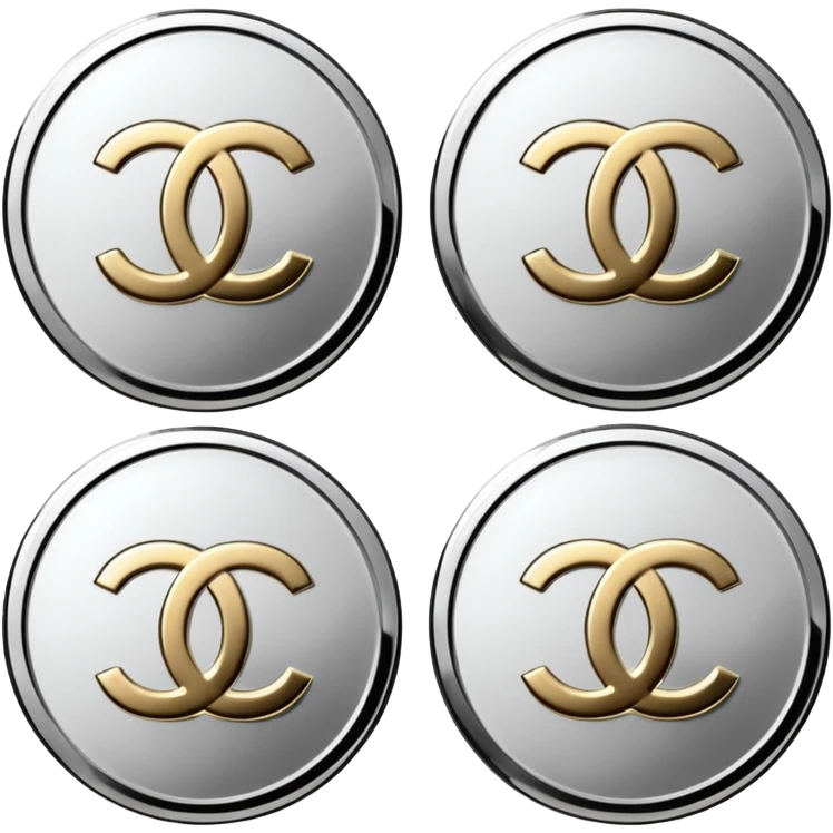 Chanel white coins emoji