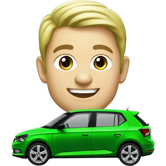 Green Skoda fabia emoji