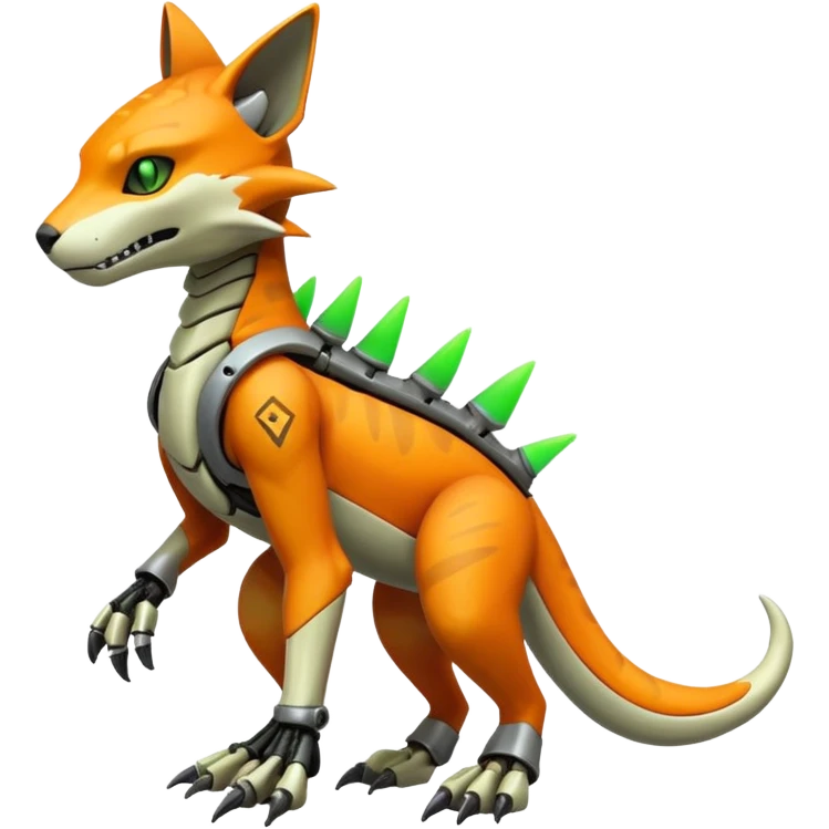 Pretty Cyberpunky Cool Marowak-Feline-hybrid (full body) emoji
