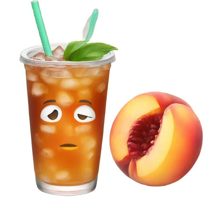 Ice peach tea  emoji