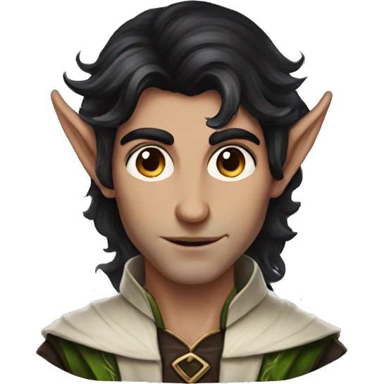 dark hair male elf fantasy emoji