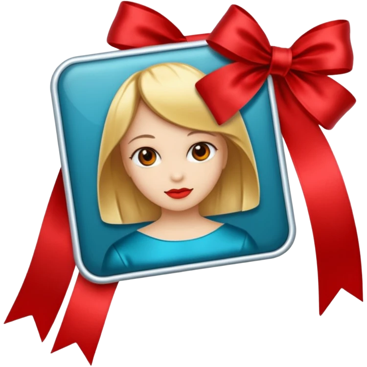 profile card wrapped with a ribbon emoji