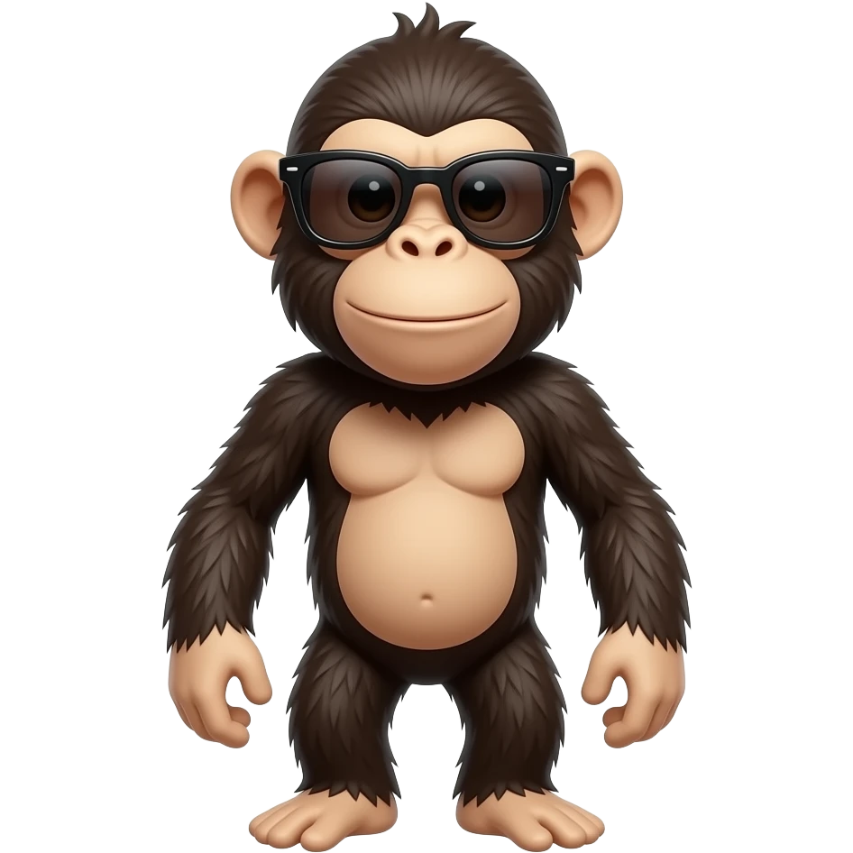Chimpmonk in sun glasses emoji