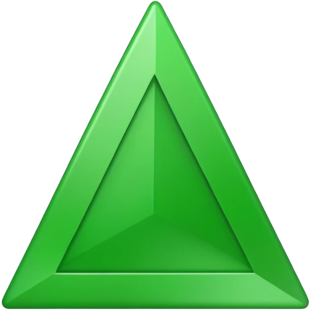green upward-pointing triangle, exactly like the red triangle emoji 🔺 but green instead of red emoji