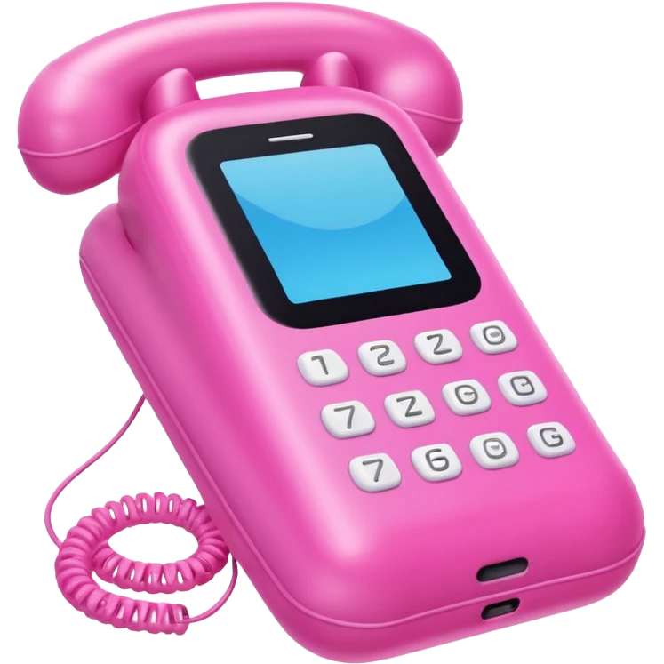 KAWAII pink INFLATABLE phone SCULPTURE  emoji