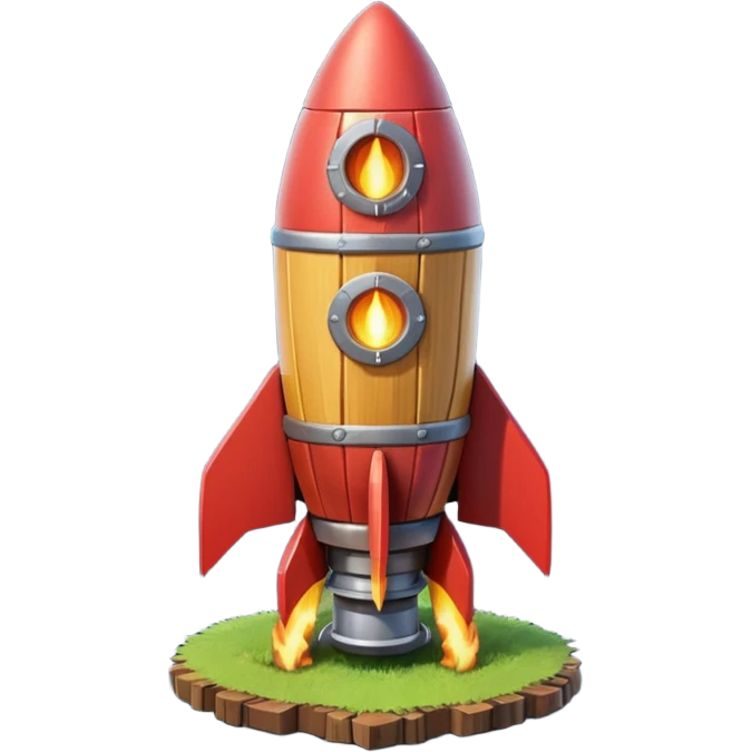 A Rocket Made Of Wood And Scrap Metal In A Clash Of Clans Aesthetic emoji