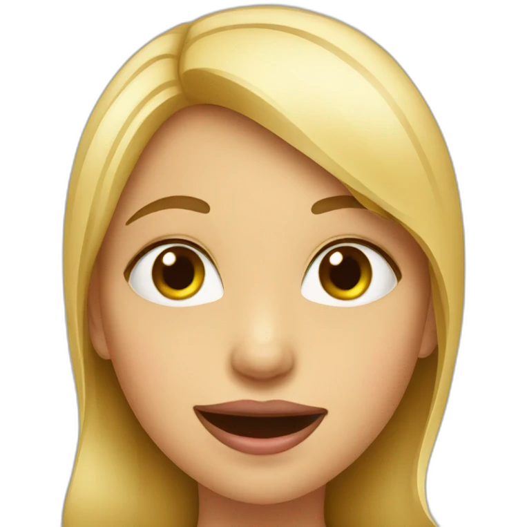 girl with tongue emoji