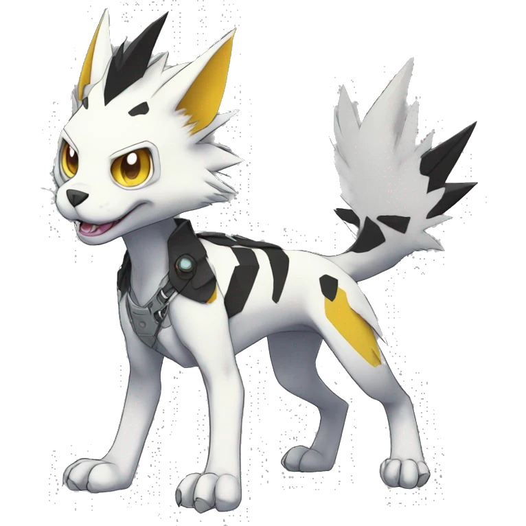 cute cool edgy sharp punk Digimon-Fakemon-animal full body emoji
