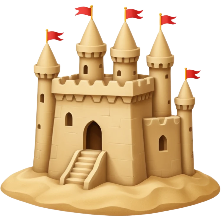 sand castle simple primitive emoji